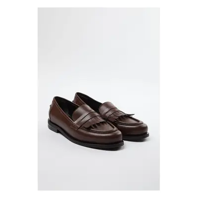 Trendyol Dark Brown Tassel Women's Loafer