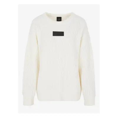 Women's Cream Wool Sweater Armani Exchange - Women