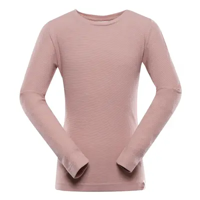 Children's long-sleeved T-shirt ALPINE PRO BOGRO pale mauve