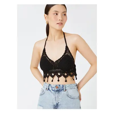 Koton Crochet Bustier Barbell Neck