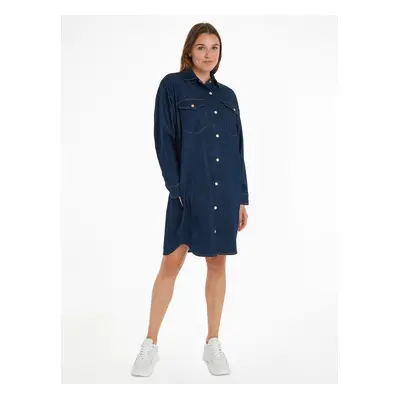 Dark blue women's denim dress Tommy Hilfiger - Women