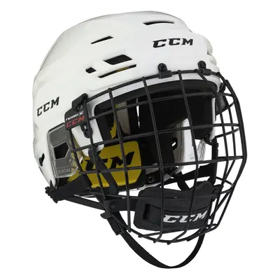 Ice Hockey Helmet CCM Tacks Combo White Senior