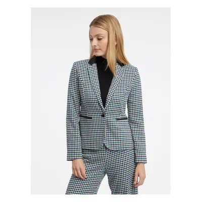 Orsay Black & Blue Women's Patterned Blazer - Women's