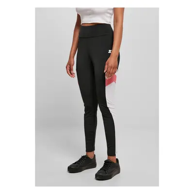 Women's high-waisted starter sports leggings blk/wht/pnkgrpfrt