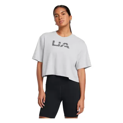 Women's T-shirt Under Armour W BOXY CROP BRANDED SS