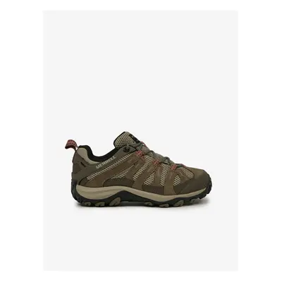 Light Brown Women's Outdoor Leather Sneakers Merrell Alverstone - Women