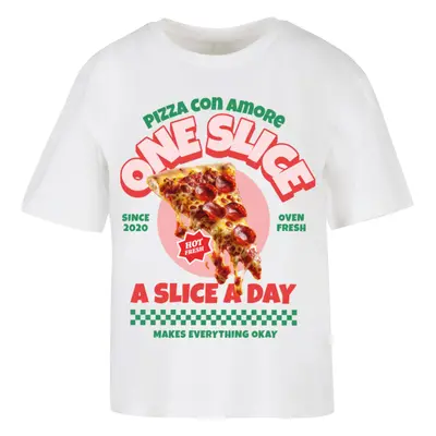 Women's T-shirt Pizza Con Amore white