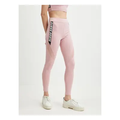 Light pink women's sports leggings Guess Angelica - Women