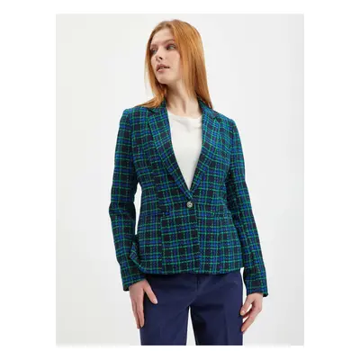 Orsay Dark blue ladies plaid jacket - Ladies