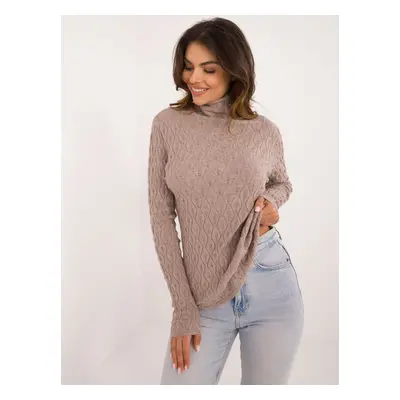 Dark beige women's turtleneck