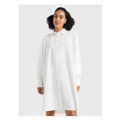 White Ladies Oversize Shirt Dress Tommy Hilfiger - Women