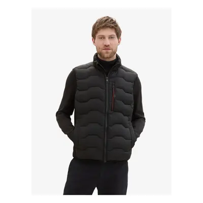 Black men's quilted vest Tom Tailor - Men's