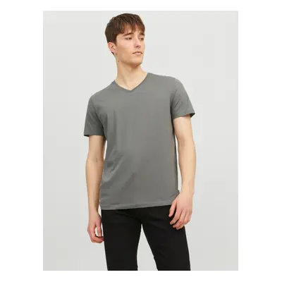 Grey Mens Basic T-Shirt Jack & Jones Organic - Men