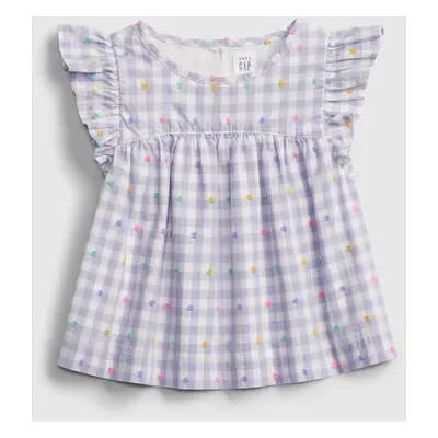 GAP Dětský felső est gingham fl