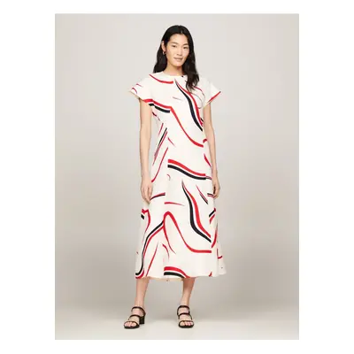 Cream women's patterned dress Tommy Hilfiger - Women