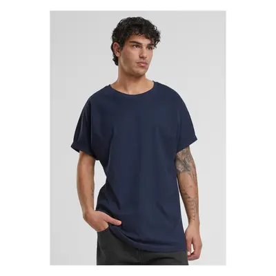 Men's Long Shaped Turnup T-Shirt - blue