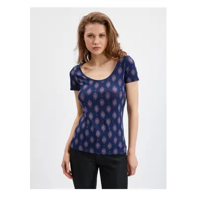 Orsay Dark blue Women Patterned T-Shirt - Women