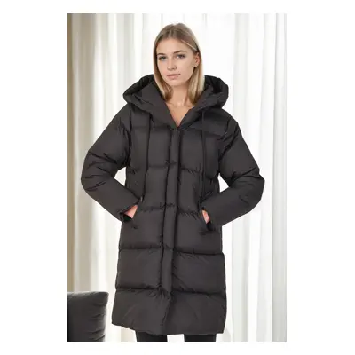 Z6687 DEWBERRY WOMEN'S COAT-BLACK-2