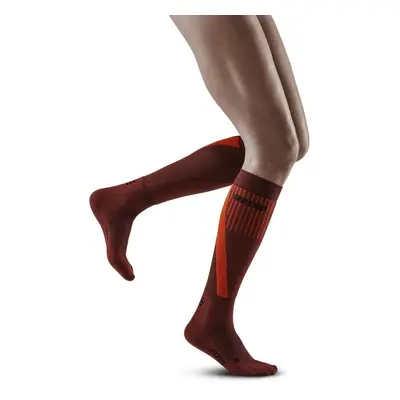 CEP Women's Winter Running Knee-High Socks Dark Orange