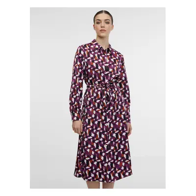 Orsay Purple Women's Patterned Shirt Dress - Women's