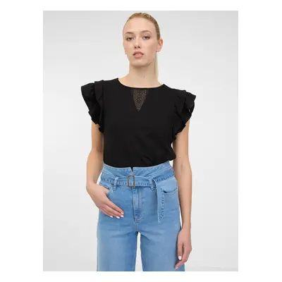 Orsay Women's Black T-Shirt with Short Sleeves - Women