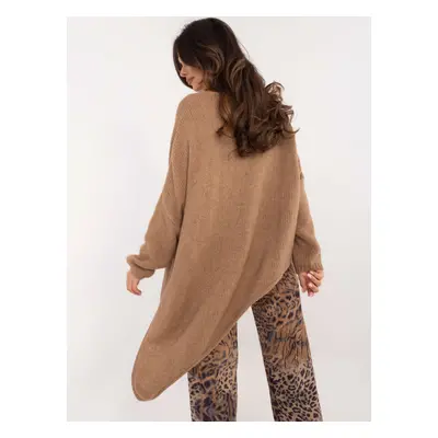 Brown asymmetric sweater OCH BELLA