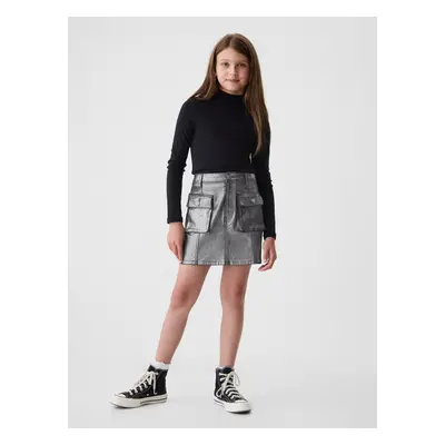 GAP Children's metallic denim cargo skirt - Girls