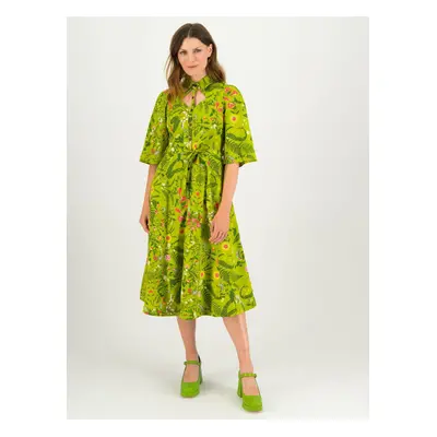 Light Green Women Floral Dress Blutsgeschwister Sneaky Diamon - Women