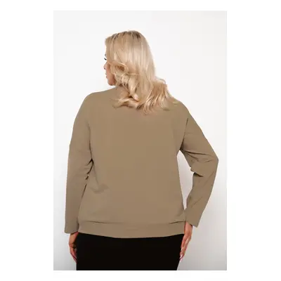 Karina women's long-sleeved sweatshirt - camel