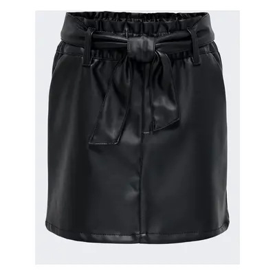 Black girls' leatherette skirt ONLY Karli - Girls