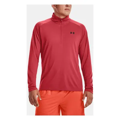 Under Armour T-Shirt UA Tech 2.0 1/2 Zip-RED - Mens