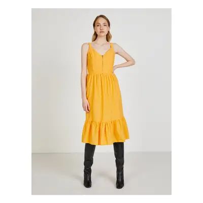 Orange Dress with straps Trendyol - Women's