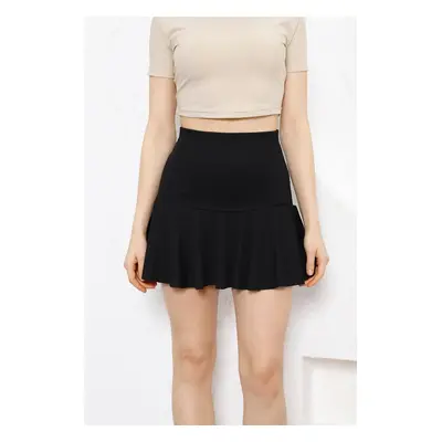 40688 Dewberry Women Mini Shorts Skirt-BLACK