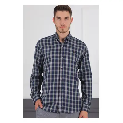 G718 DERBERRY MEN'S SHIRT-NAVY BLUE