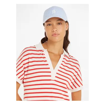 Blue and White Ladies Striped Cap Tommy Hilfiger Iconic Prep - Women