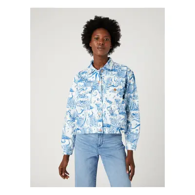 White-blue women's patterned denim jacket Wrangler - Women