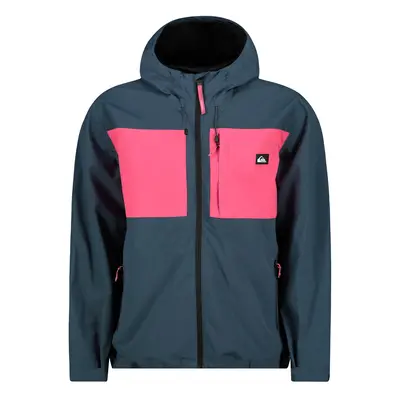 Pink-Blue Men's Lightweight Jacket with Hood Quiksilver Lizard Head - Men