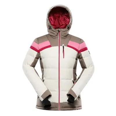 Women's down ski jacket with ptx membrane ALPINE PRO FERERA creme