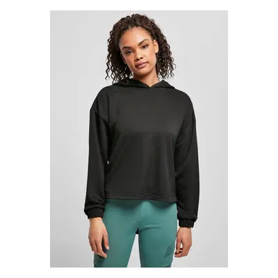 Women's Oversized Modal Terry Terry Hoodie Black