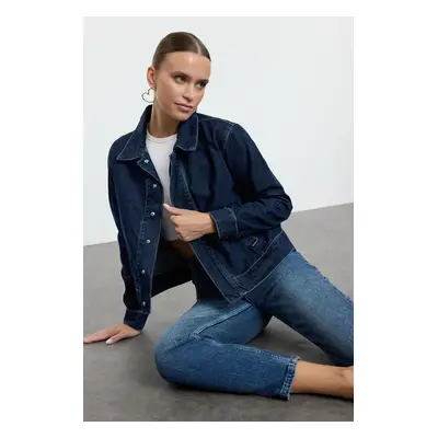 Trendyol Dark Blue Regular Denim Jacket