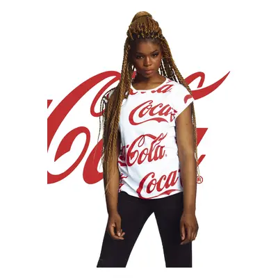 Women's T-shirt Coca Cola AOP white