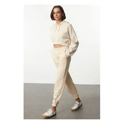 Trendyol Stone Basic Jogger Thick Knitted Sweatpants