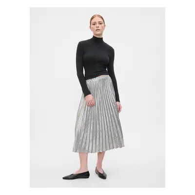 GAP Metallic pleated midi skirt - Women's