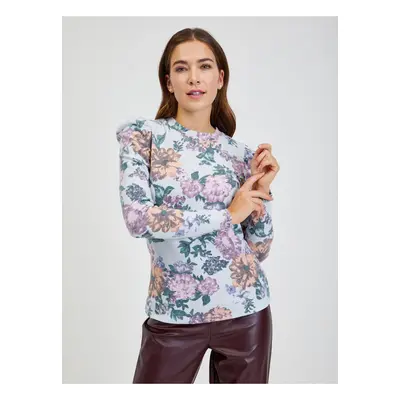 Light gray women's floral T-shirt ORSAY - Women