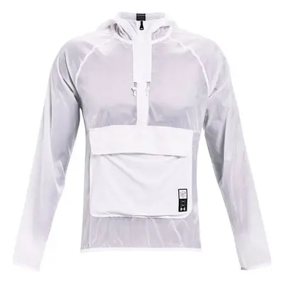 Men's Under Armour Run Anywhere Storm Anorak-WHT Jacket