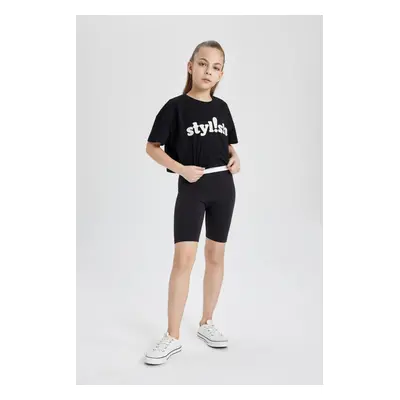 DEFACTO Girls' Short Oversized Leggings