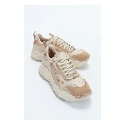 LuviShoes Lecce Beige-rose Women's Sneakers