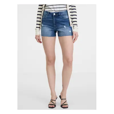 Orsay Dark Blue Womens Denim Shorts - Women