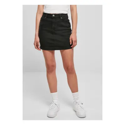 Women's Organic Stretch Denim Mini Skirt Black Washed