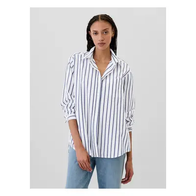 GAP Striped Oversize Shirt Poplin Big Shirt - Women's